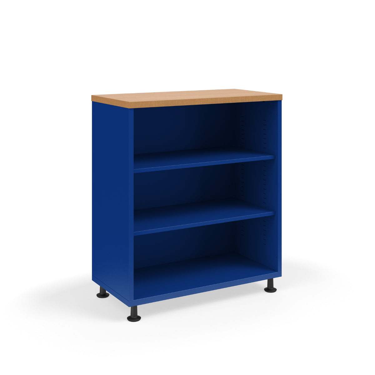 KI Ruckus Single-Faced Metal Bookcase with 2 Adjustable Shelves, Laminate Top, 36" W x 18" D x 36" H, FREE SHIPPING