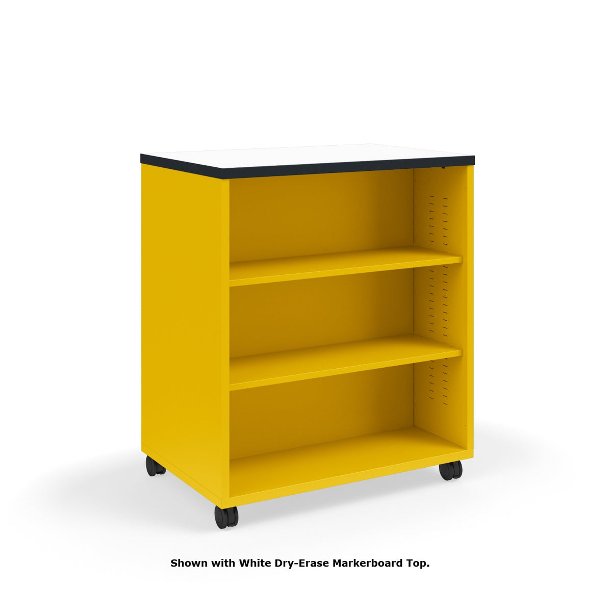 KI Ruckus Double-Faced Metal Bookcase with 4 Adjustable Shelves, Laminate Top, 36" W x 24" D x 36" H, FREE SHIPPING