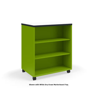 Ruckus Double-Faced Metal Bookcase with 4 Adjustable Shelves, Laminate Top, 36" W x 24" D x 42" H, FREE SHIPPING