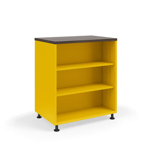 Ruckus Double-Faced Metal Bookcase with 4 Adjustable Shelves, Laminate Top, 36" W x 24" D x 36" H, FREE SHIPPING