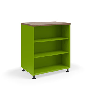 Ruckus Double-Faced Metal Bookcase with 4 Adjustable Shelves, Laminate Top, 36" W x 24" D x 42" H, FREE SHIPPING