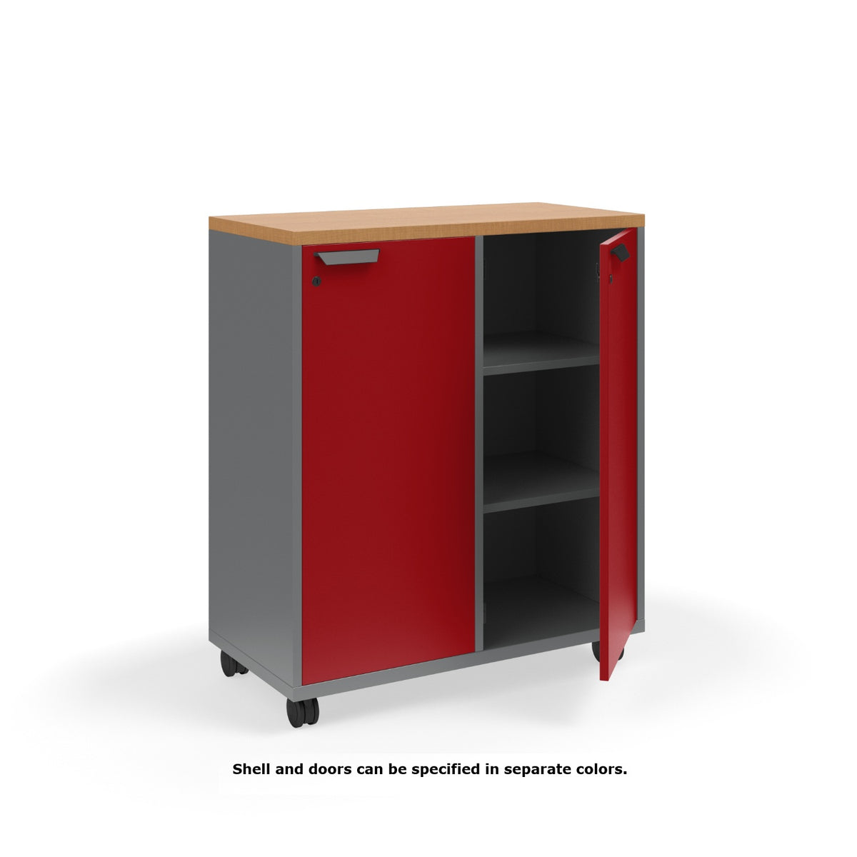 KI Ruckus Single-Faced Cubby Storage with Doors, Standard Key Lock, 2 x 3 Cubbies, 36" W x 18" D x 42" H, FREE SHIPPING