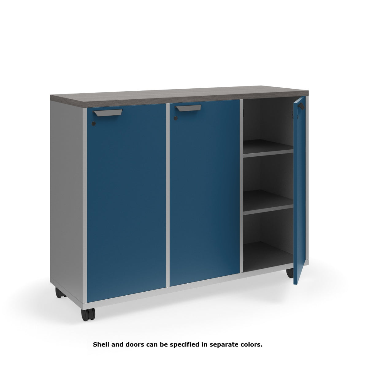 KI Ruckus Single-Faced Cubby Storage with Doors, Standard Key Lock, 3 x 3 Cubbies, 54" W x 18" D x 42" H, FREE SHIPPING