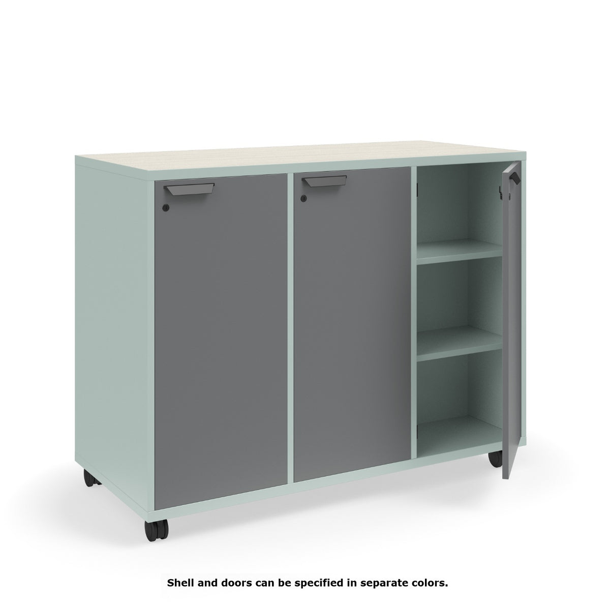 KI Ruckus Double-Faced Cubby Storage with Doors, Standard Key Lock, 3 x 3 Cubbies, 54" W x 24" D x 36" H, FREE SHIPPING