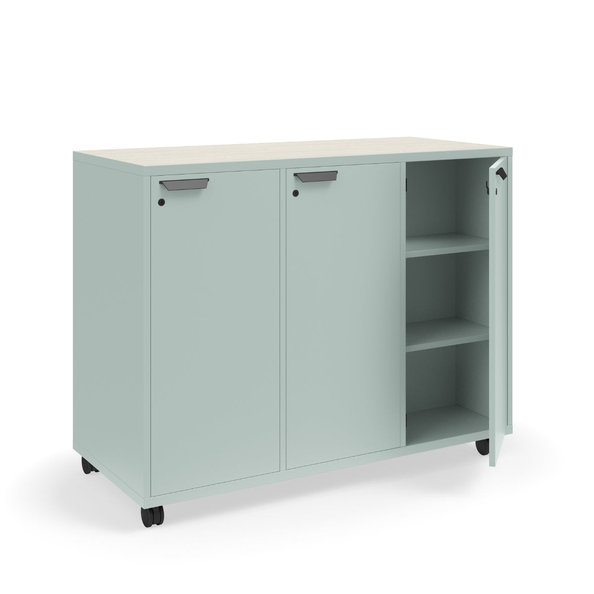 KI Ruckus Double-Faced Cubby Storage with Doors, Standard Key Lock, 3 x 3 Cubbies, 54" W x 24" D x 36" H, FREE SHIPPING