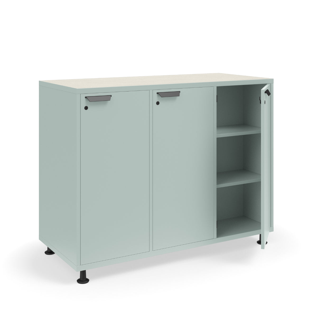 Locking Cuby Unit KI Ruckus Double-Faced Cubby Storage with Doors, Standard Key Lock, 3 ...