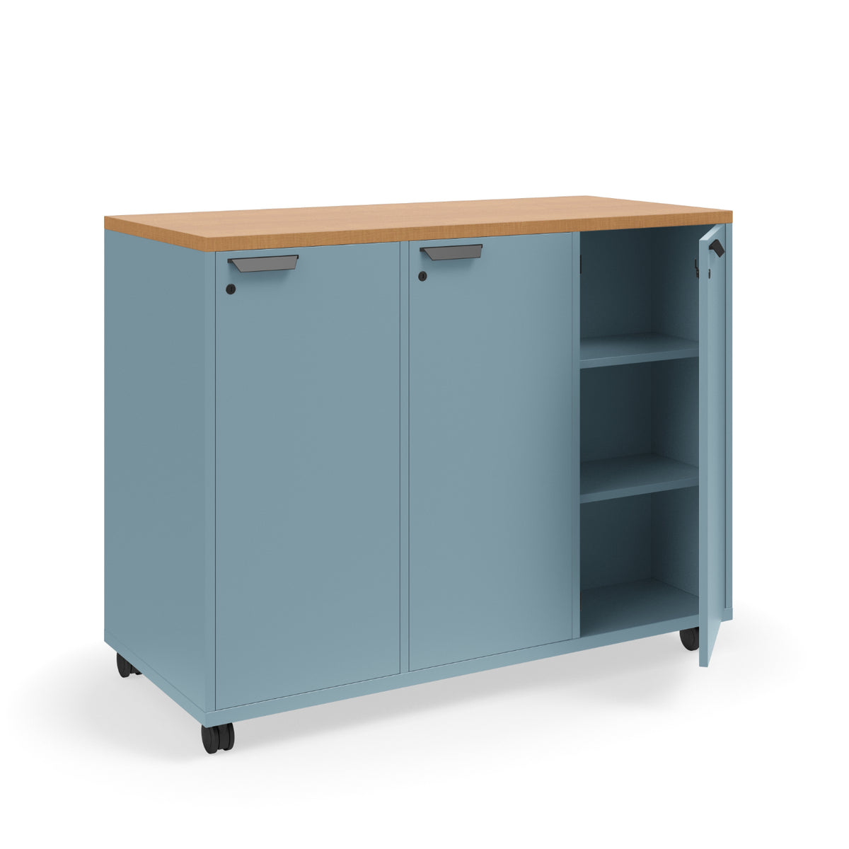 KI Ruckus Double-Faced Cubby Storage with Doors, Standard Key Lock, 3 x 3 Cubbies, 54" W x 24" D x 42" H, FREE SHIPPING