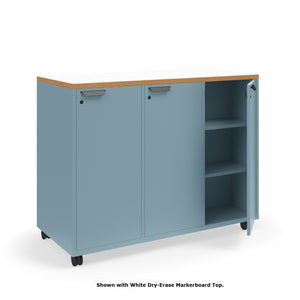Ruckus Double-Faced Cubby Storage with Doors, Standard Key Lock, 3 x 3 Cubbies, 54" W x 24" D x 42" H, FREE SHIPPING