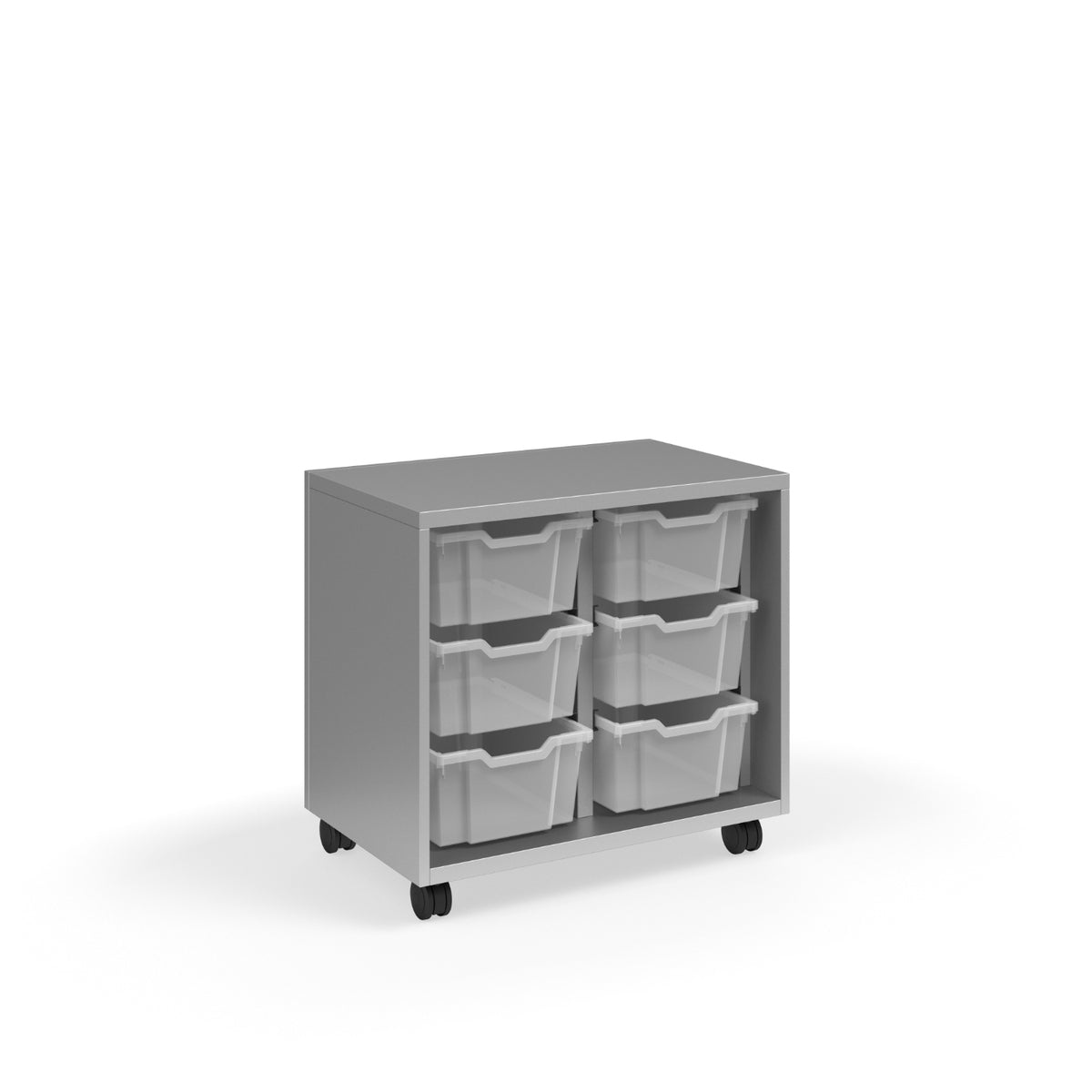 KI Ruckus Tote Storage, Short 2-Column Open Unit with (6) 6" Totes, FREE SHIPPING