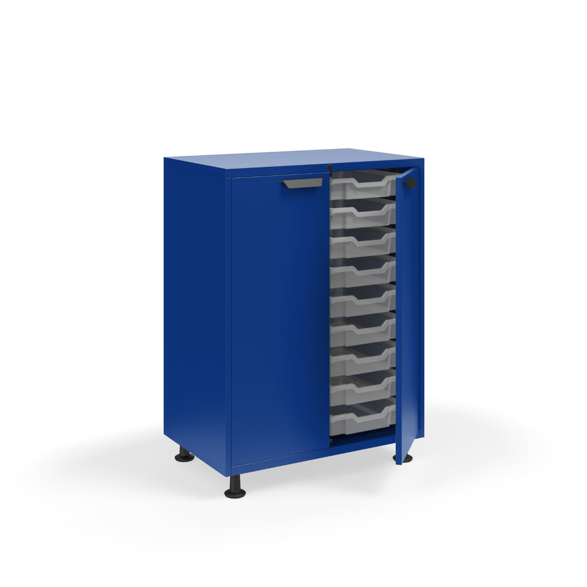 KI Ruckus Tote Storage, Tall 2-Column Unit with Doors and (18) 3" Totes, FREE SHIPPING