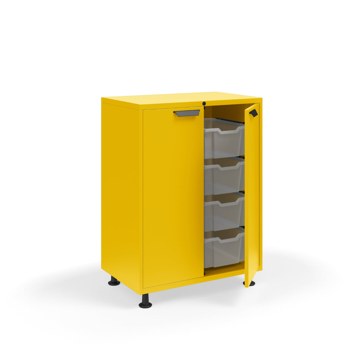 KI Ruckus Tote Storage, Tall 2-Column Unit with Doors and (8) 6" Totes, FREE SHIPPING