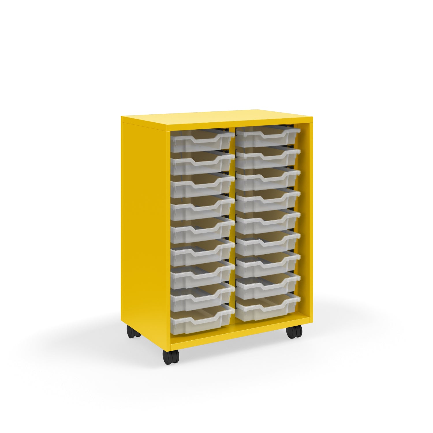 KI Ruckus Tote Storage, Tall 2-Column Open Unit with (18) 3" Totes, FREE SHIPPING