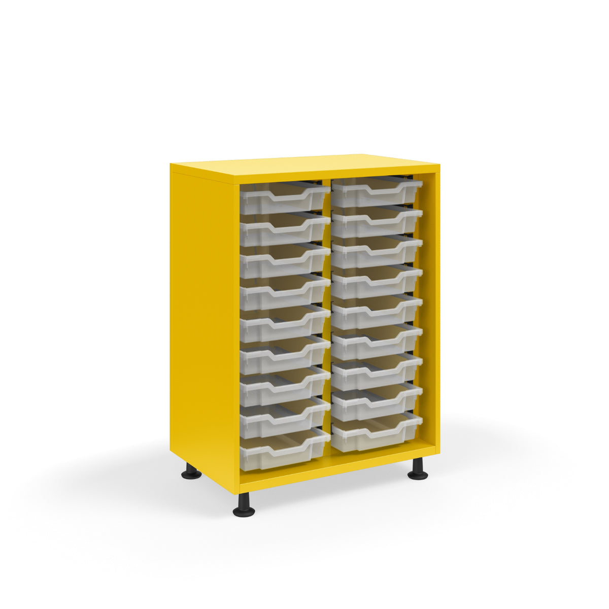 KI Ruckus Tote Storage, Tall 2-Column Open Unit with (18) 3" Totes, FREE SHIPPING