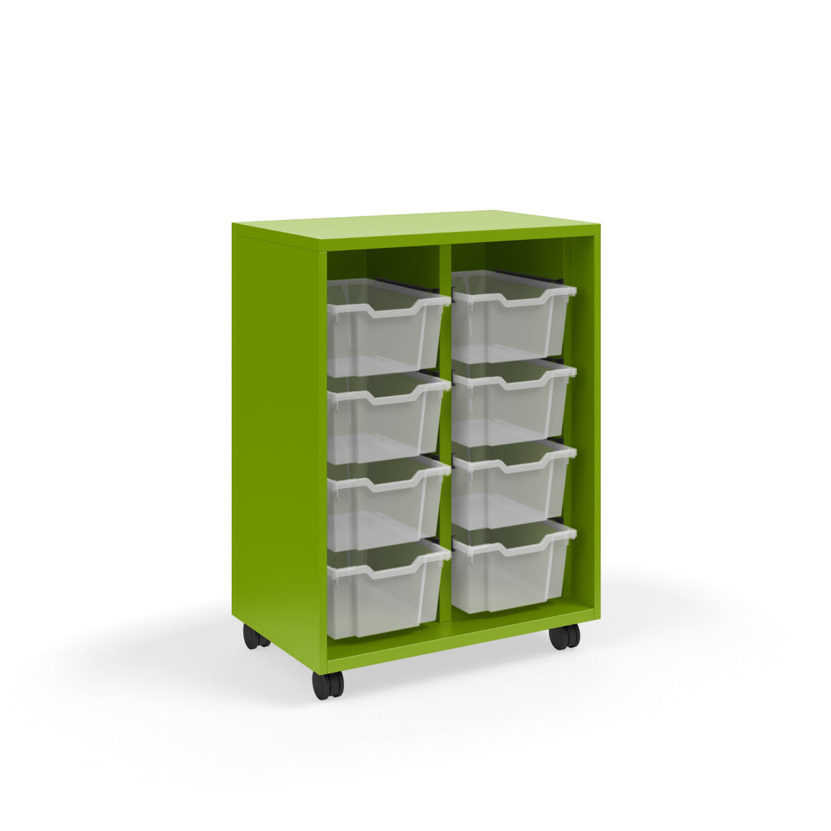 KI Ruckus Tote Storage, Tall 2-Column Open Unit with (8) 6" Totes, FREE SHIPPING