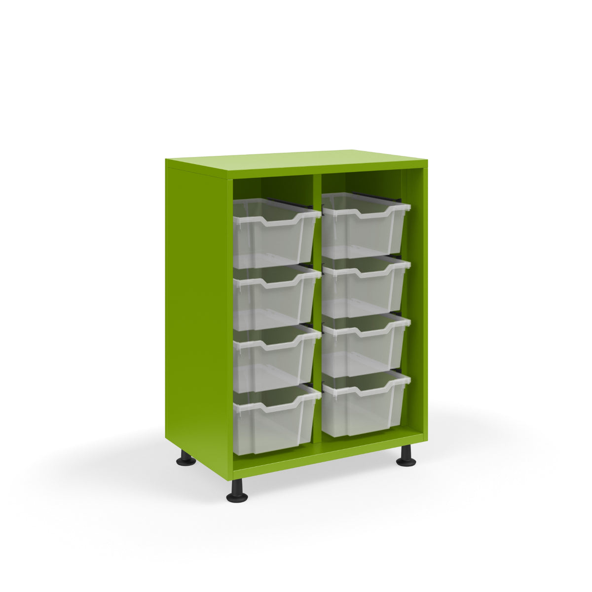 KI Ruckus Tote Storage, Tall 2-Column Open Unit with (8) 6" Totes, FREE SHIPPING