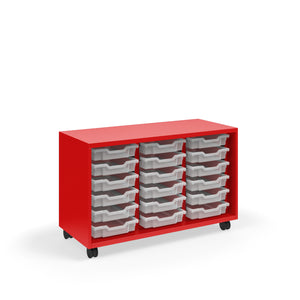 Ruckus Tote Storage, Short 3-Column Open Unit with (18) 3" Totes, FREE SHIPPING