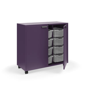 Ruckus Tote Storage, Tall 3-Column Unit with Doors and (12) 6" Totes, FREE SHIPPING