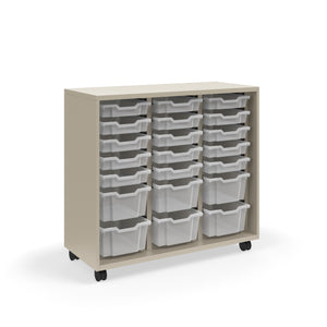 Ruckus Tote Storage, Tall 3-Column Open Unit with (15) 3" Totes and (6) 6" Totes, FREE SHIPPING