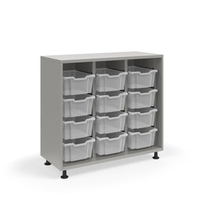 Ruckus Tote Storage, Tall 3-Column Open Unit with (12) 6" Totes, FREE SHIPPING