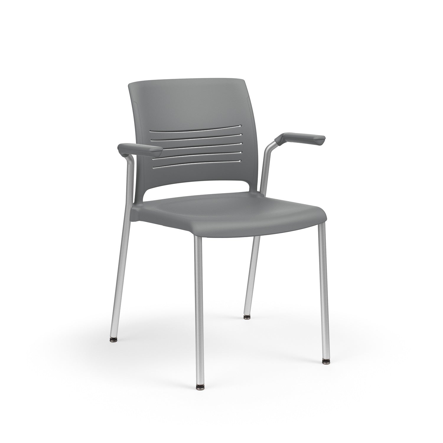 KI Strive Stacking 4-Leg Cantilever Arm Chair with Glides, Polypropylene Seat/Back, FREE SHIPPING