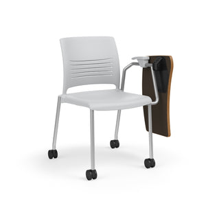 Strive 4-Leg ChangeUp Tablet Arm Chair with Casters, Polypropylene Seat/Back, FREE SHIPPING
