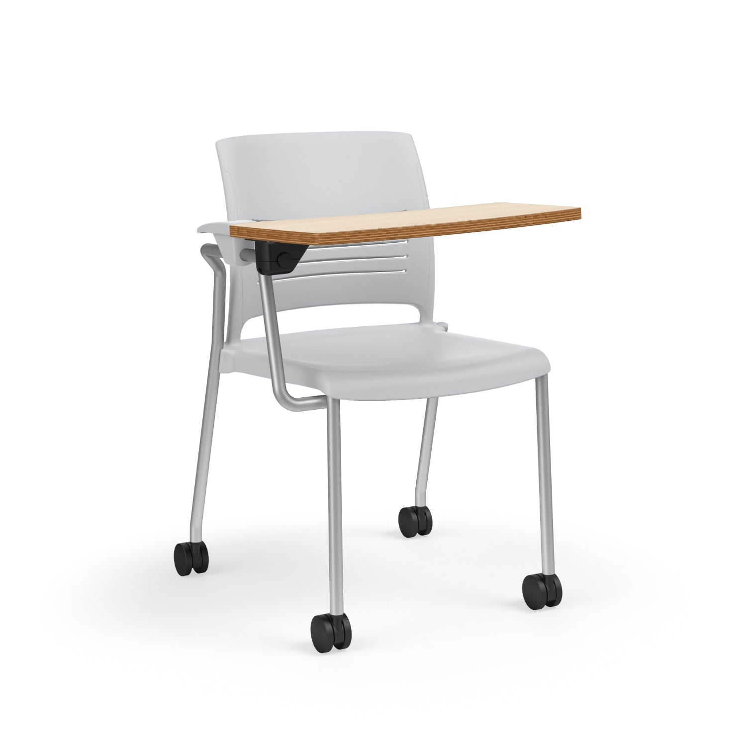 KI Strive 4-Leg ChangeUp Tablet Arm Chair with Casters, Polypropylene Seat/Back, FREE SHIPPING