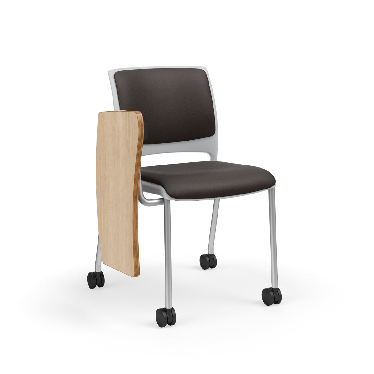 KI Strive 4-Leg ChangeUp Tablet Arm Chair with Casters, Upholstered Seat/Back, FREE SHIPPING