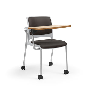 Strive 4-Leg ChangeUp Tablet Arm Chair with Casters, Upholstered Seat/Back, FREE SHIPPING