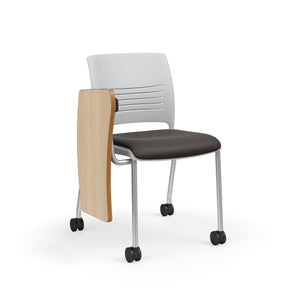 Strive 4-Leg ChangeUp Tablet Arm Chair with Casters, Upholstered Seat/Polypropylene Back, FREE SHIPPING