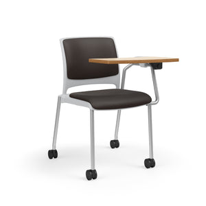Strive 4-Leg ChangeUp Tablet Arm Chair with Casters, Upholstered Seat/Back, FREE SHIPPING