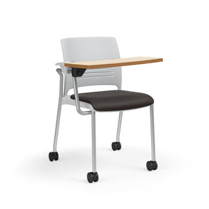 Strive 4-Leg ChangeUp Tablet Arm Chair with Casters, Upholstered Seat/Polypropylene Back, FREE SHIPPING