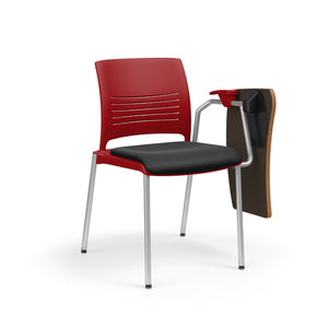 Strive 4-Leg ChangeUp Tablet Arm Chair with Glides, Upholstered Seat/Polypropylene Back, FREE SHIPPING