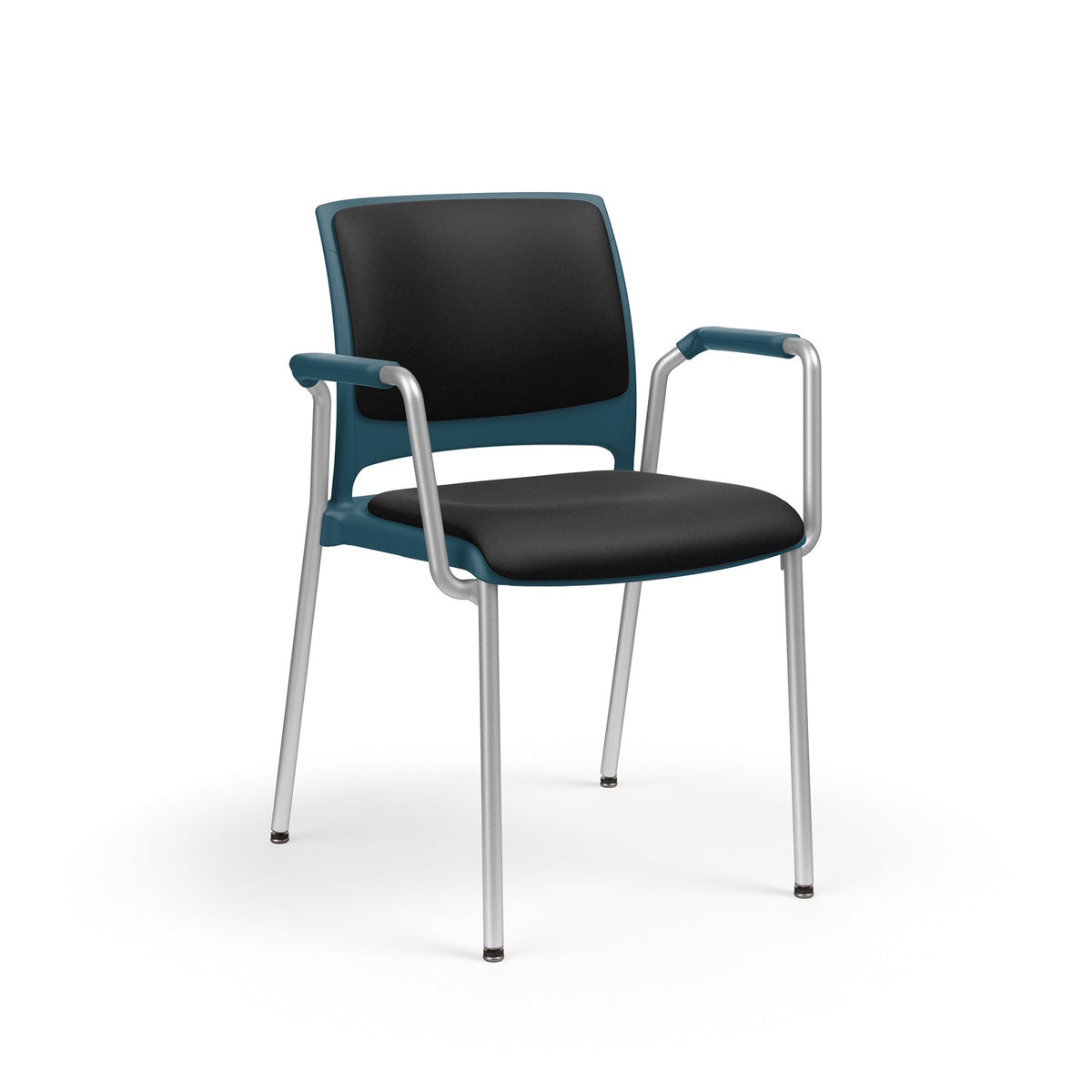 KI Strive Stacking 4-Leg Loop Arm Chair with Glides, Upholstered Seat/Back, FREE SHIPPING