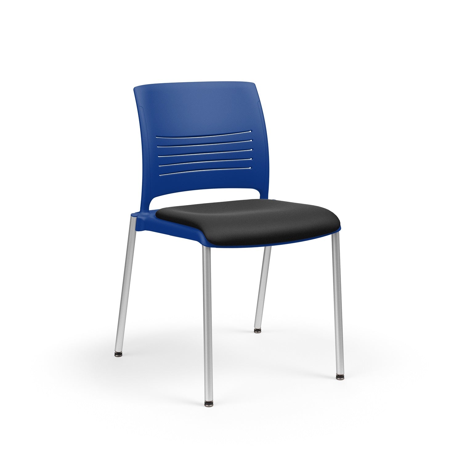 Strive Stacking 4-Leg Armless Chair with Glides, Upholstered Seat/Poylpropylene Back, FREE SHIPPING
