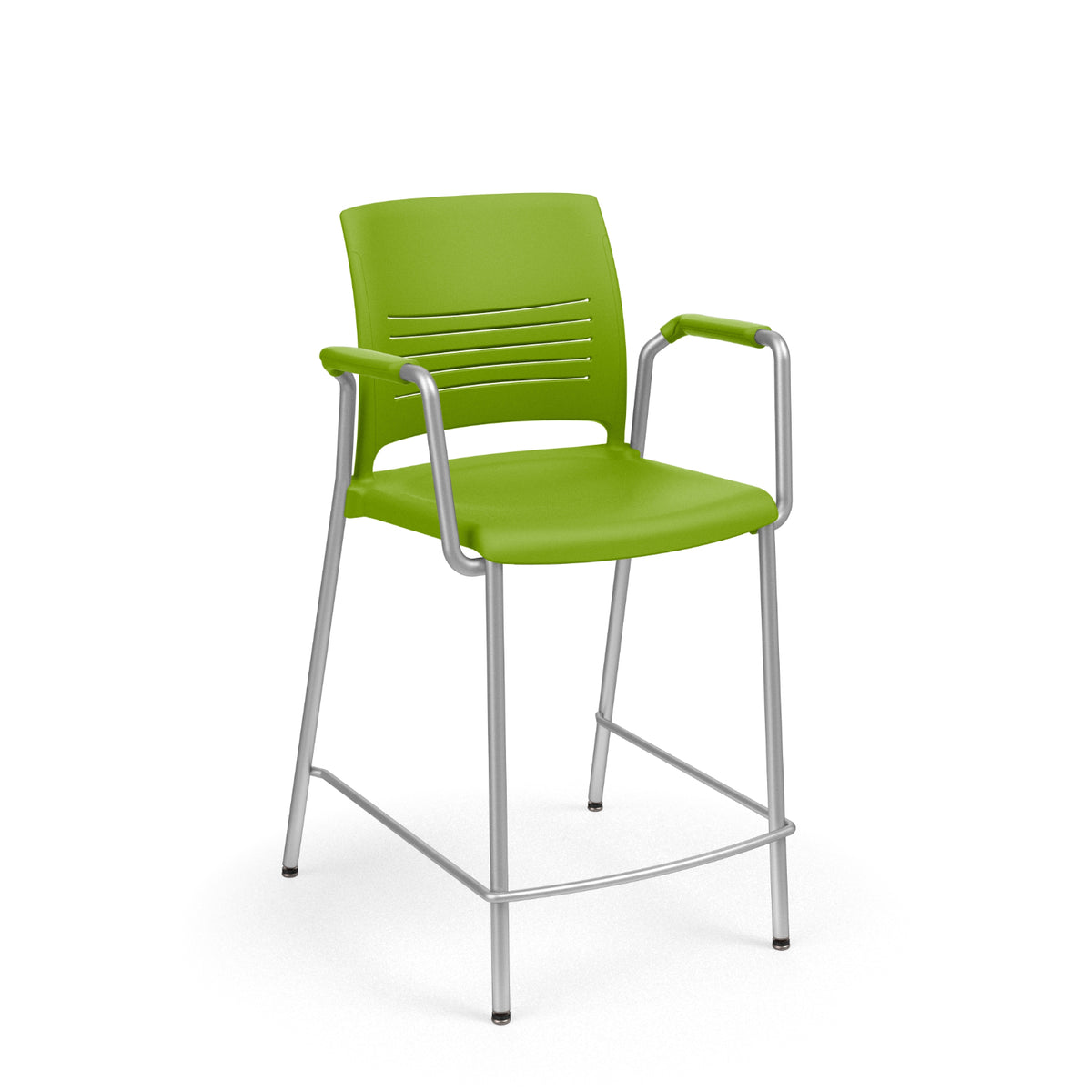 KI Strive 4-leg Loop Arm Cafe Stool, 24" Seat Height, Polypropylene Seat/Back, FREE SHIPPING