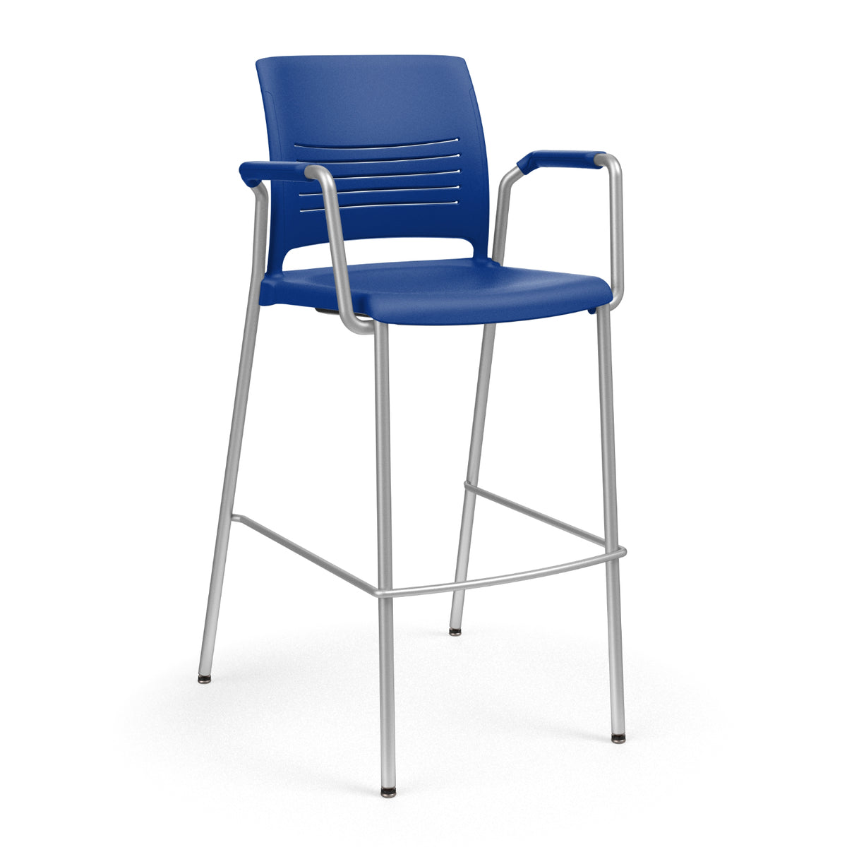 KI Strive 4-leg Loop Arm Cafe Stool, 30" Seat Height, Polypropylene Seat/Back, FREE SHIPPING
