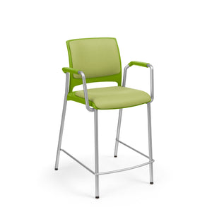 Strive 4-leg Loop Arm Cafe Stool, 24" Seat Height, Upholstered Seat/Back, FREE SHIPPING