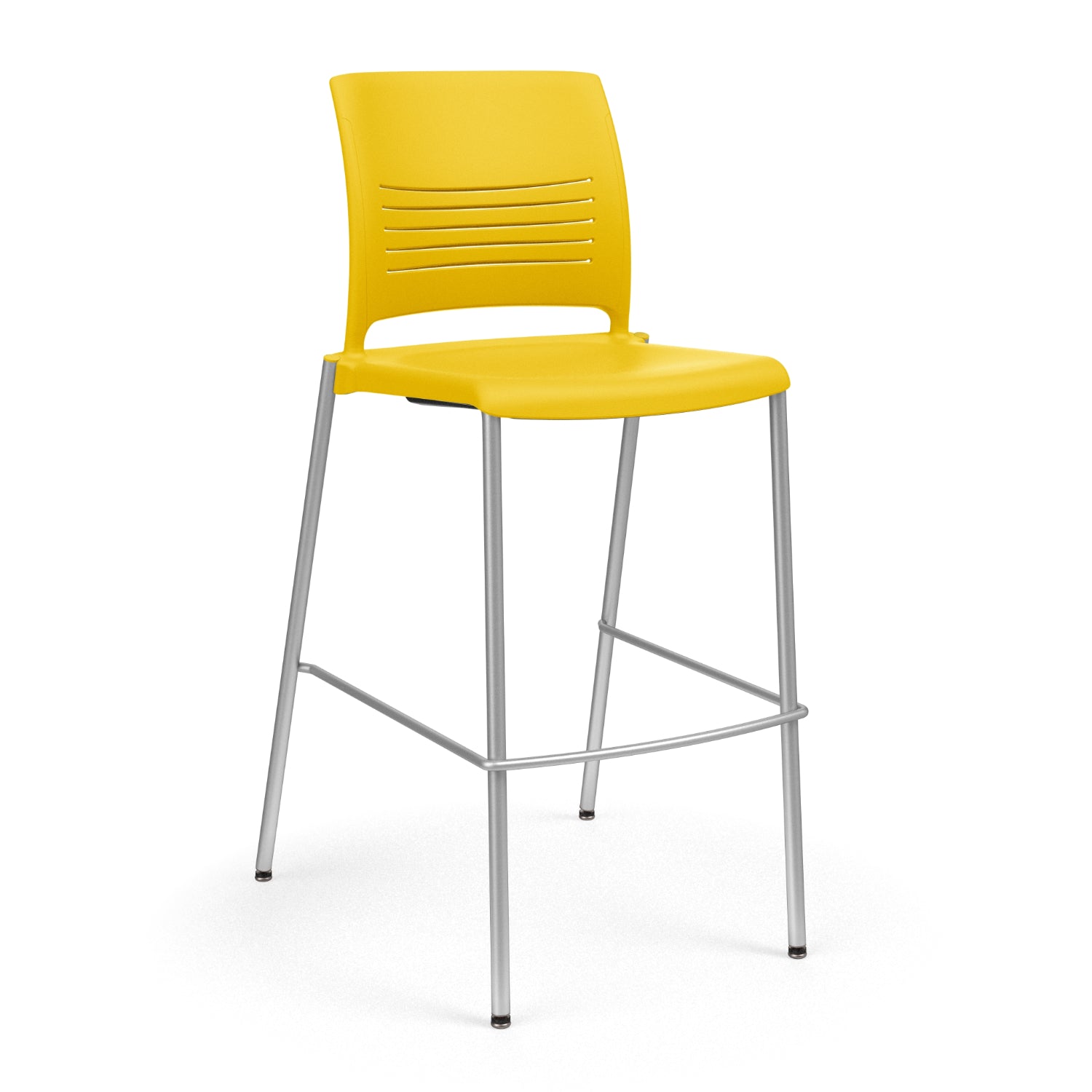 Strive Stacking 4-Leg Armless Cafe Stool, 30" Seat Height, Polypropylene Seat/Back, FREE SHIPPING