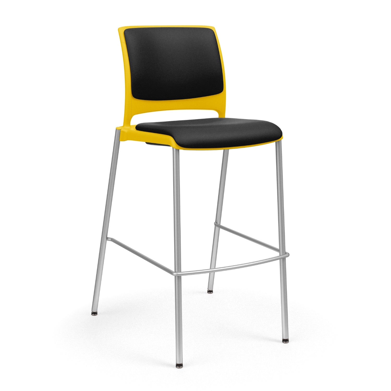 Strive Stacking 4-Leg Armless Cafe Stool, 30" Seat Height, Upholstered Seat/Back, FREE SHIPPING