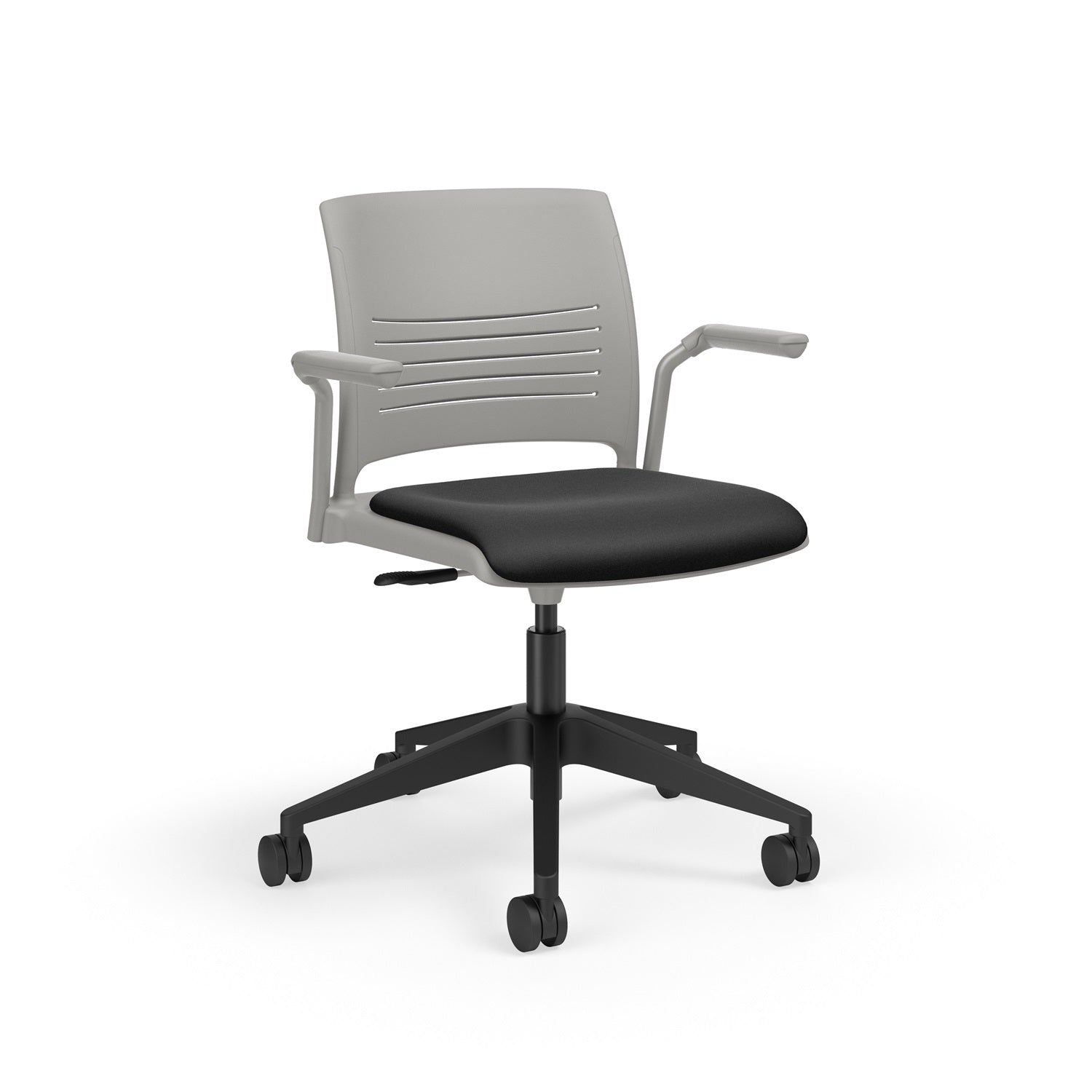 Strive Cantilever Arm Task Chair, Upholstered Seat/Polypropylene Back, FREE SHIPPING