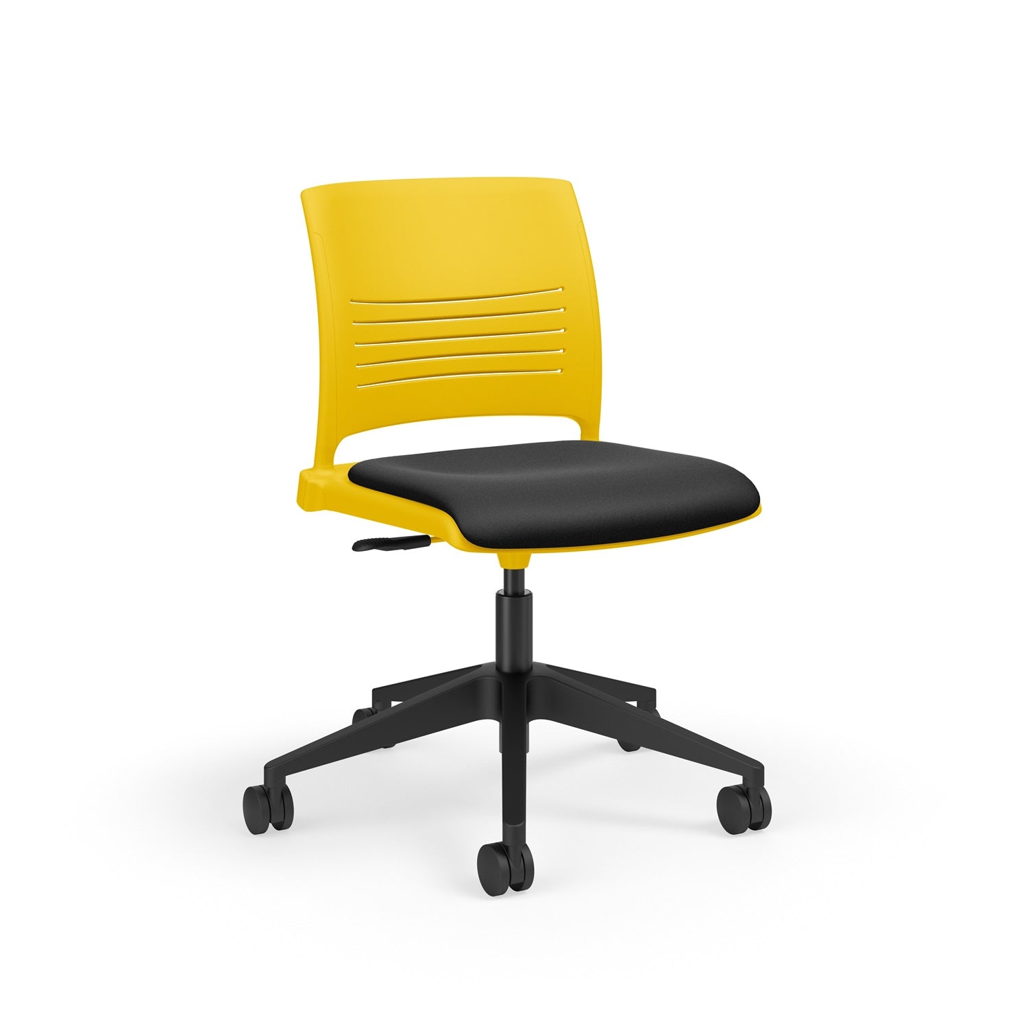 Strive Armless Task Chair, Upholstered Seat/Polypropylene Back, FREE SHIPPING