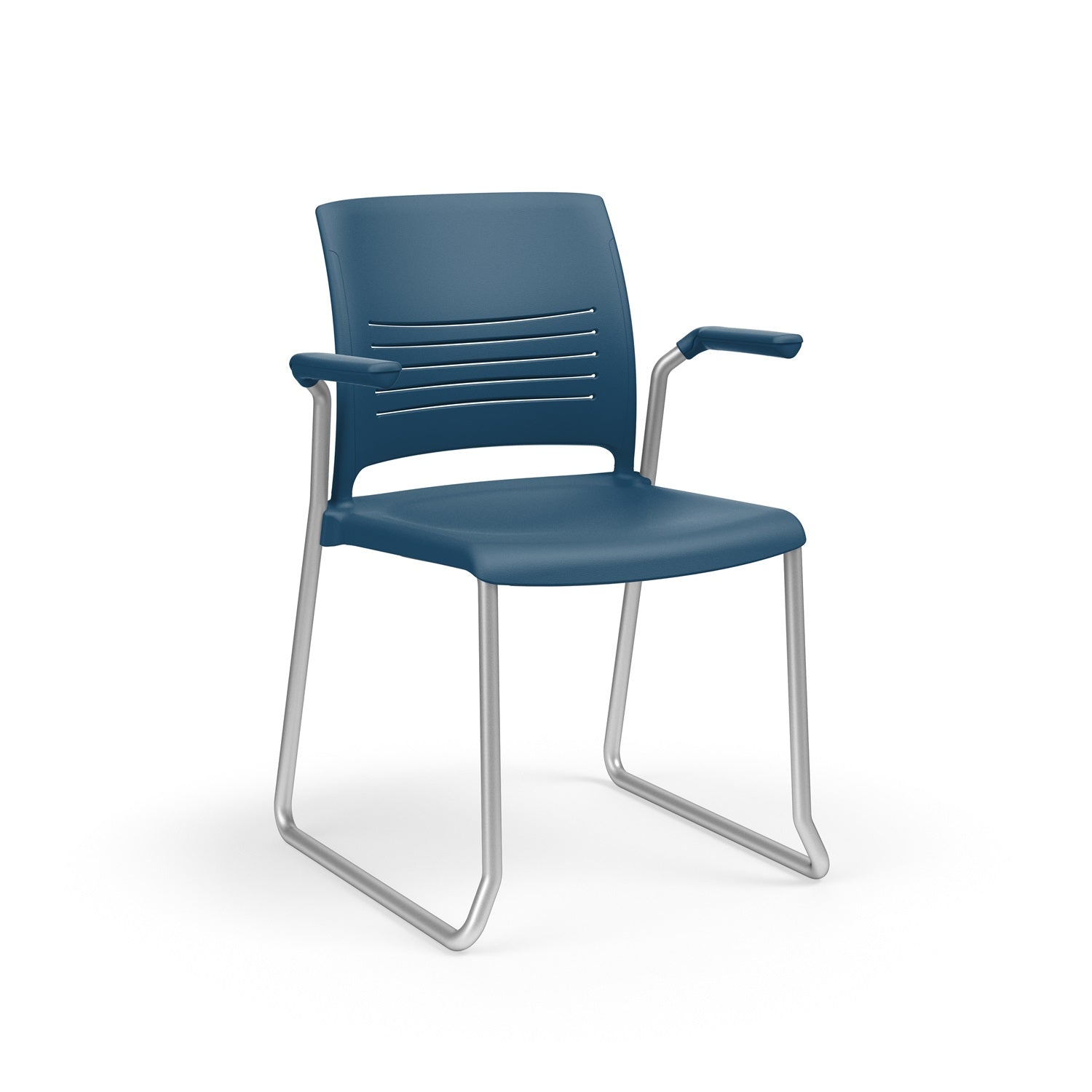 Strive Stacking Sled Base Cantilever Arm Chair, Polypropylene Seat/Back, FREE SHIPPING