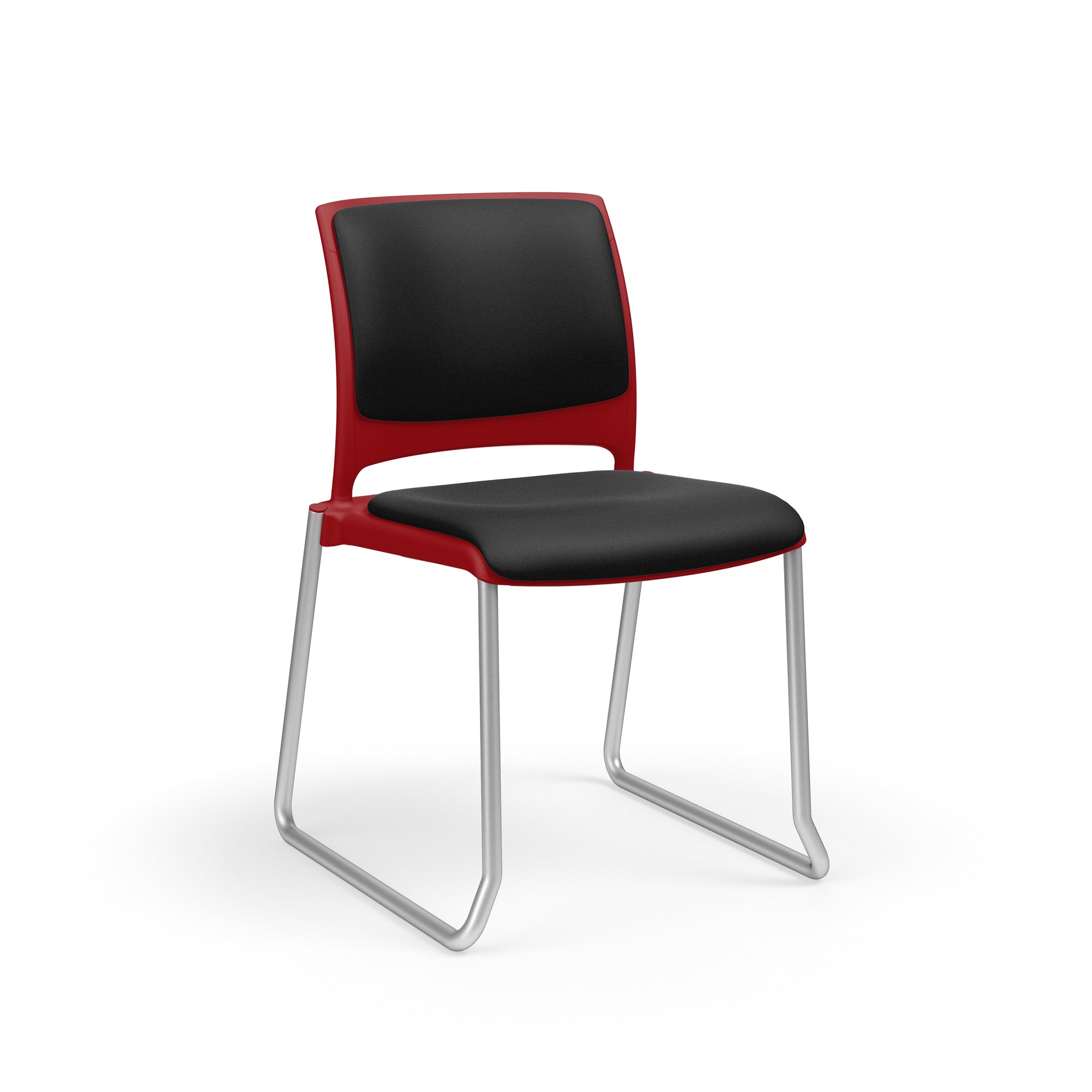 Strive Stacking Sled Base Armless Chair, Upholstered Seat/Back, FREE SHIPPING