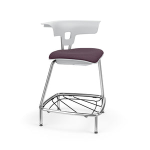 KI Ruckus Stool with Glides and Bookbag Rack, Upholstered Seat, 24" Seat Height, FREE SHIPPING