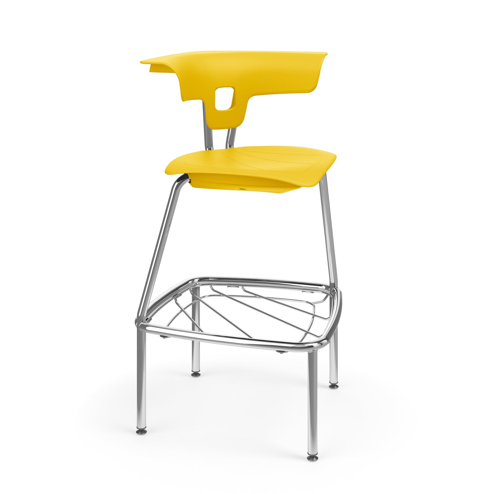 KI Ruckus Stool with Glides and Bookbag Rack, Polypropylene Seat, 30" Seat Height, FREE SHIPPING
