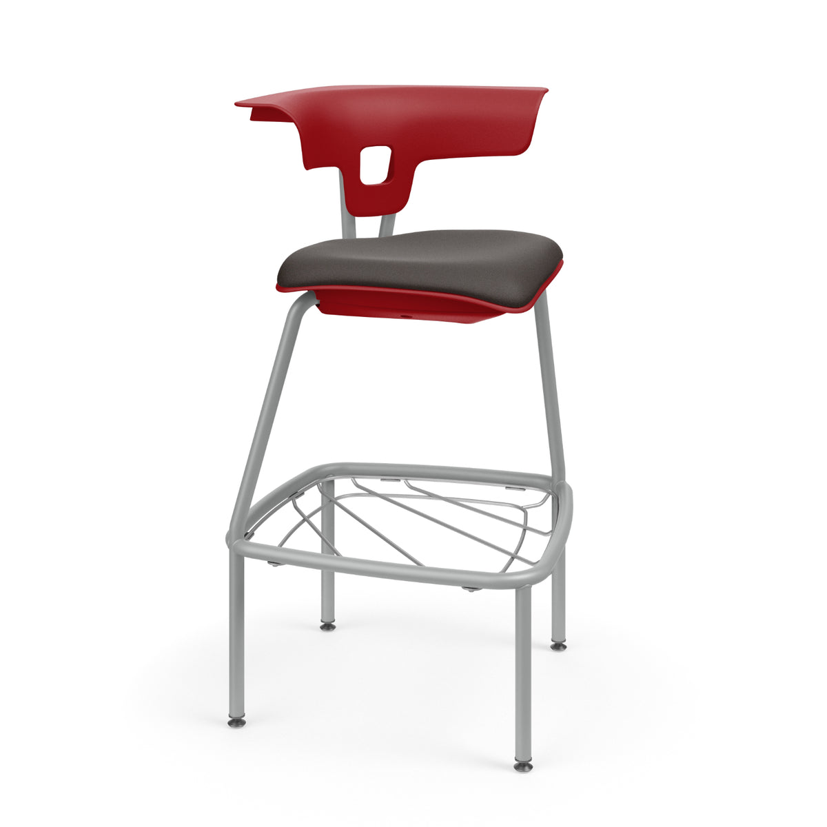 KI Ruckus Stool with Glides and Bookbag Rack, Upholstered Seat, 30" Seat Height, FREE SHIPPING