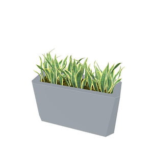 Kasta Indoor Medium Height Painted Steel Wide Rectangular Planter, 32" W x 12" D x 18-1/4" H