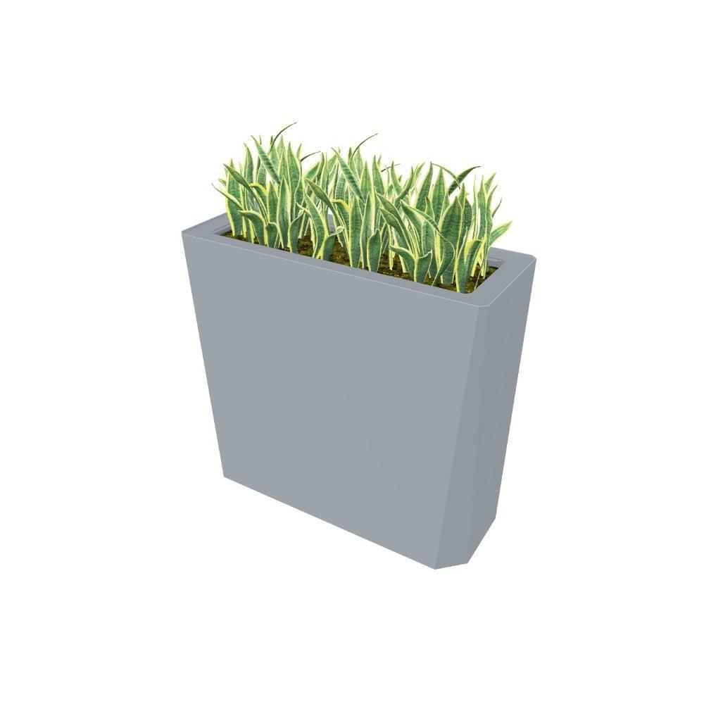 Kasta Indoor High Painted Steel Wide Rectangular Planter, 36"W x 14" D x 33-1/4" H