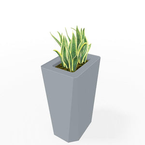 Kasta Indoor High Painted Steel Rectangular Planter, 12" W x 16" D x 28-1/4" H