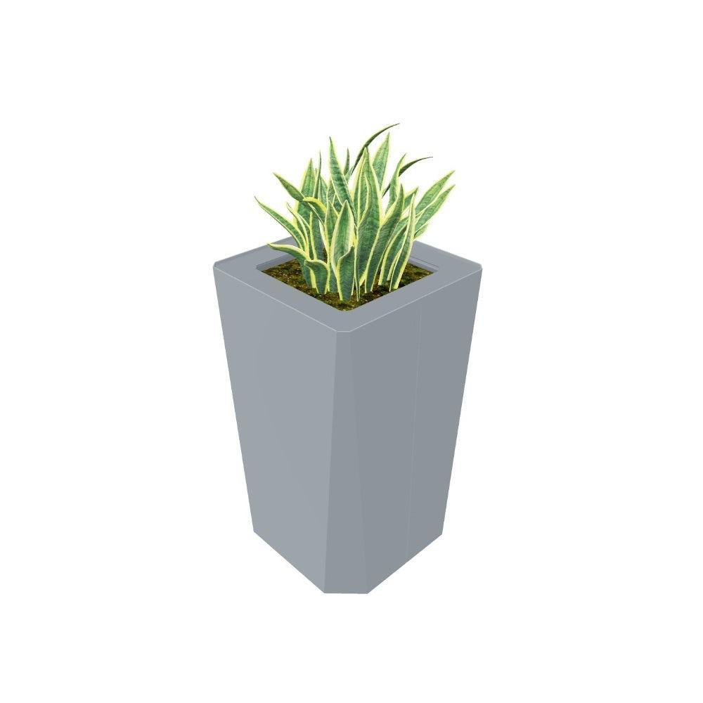 Kasta Indoor High Painted Steel Square Planter, 16" W x 16" D x 28-1/4" H